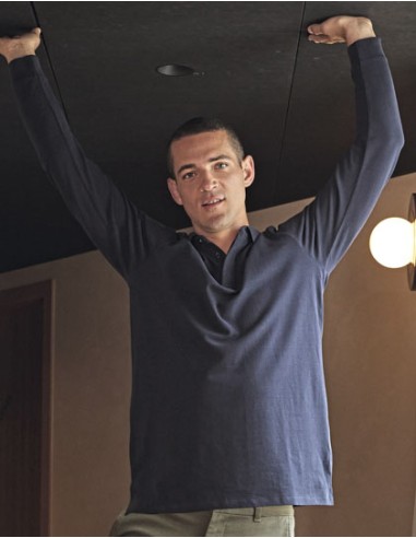 NEO-04396-Mens Long Sleeve Polo Shirt Owen
